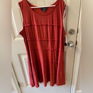 Perceptions Sleeveless Scarlet Tiered Dress